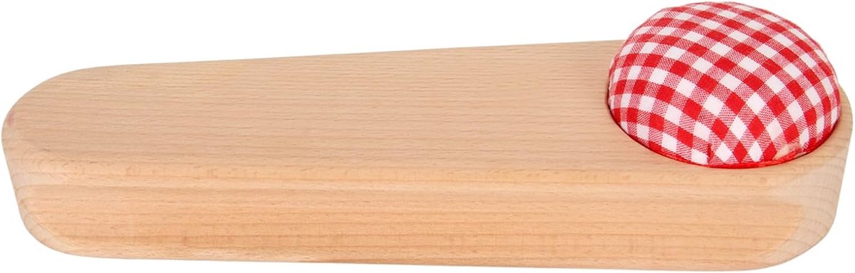 Kleermakersklos met Speldenkussen - Strijkklos Persblok - Naden Strijken - Gemaakt van Beukenhout - 23.9 cm - Houtkleur