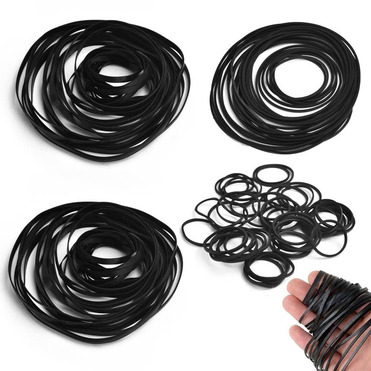 Dailygoods- Rubber Riem Set van 180 Stuks - Universele Bandrecorder Riem - Slijtvast Rubber - Diverse Maten - Voor Recorder/Walkman - Hoge Kwaliteit