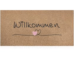 Solidchoice - AAZZKANG Deurmatten 120 x 45 cm, voor buiten, met duurzame antislip rubberen onderkant, zeer absorberend, gemakkelijk te reinigen, voor huisdeur, duurzaam, bruin
