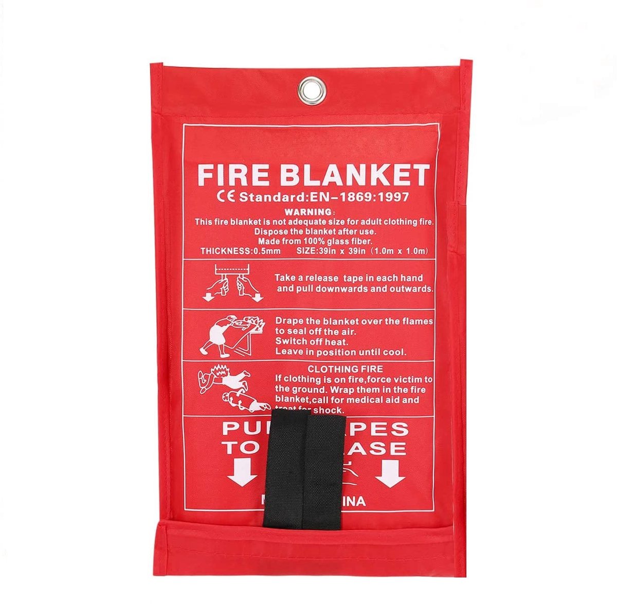 Dailygoods - Vlamvertragende Branddeken 1,5 x 1,5 m voor Thuisgebruik