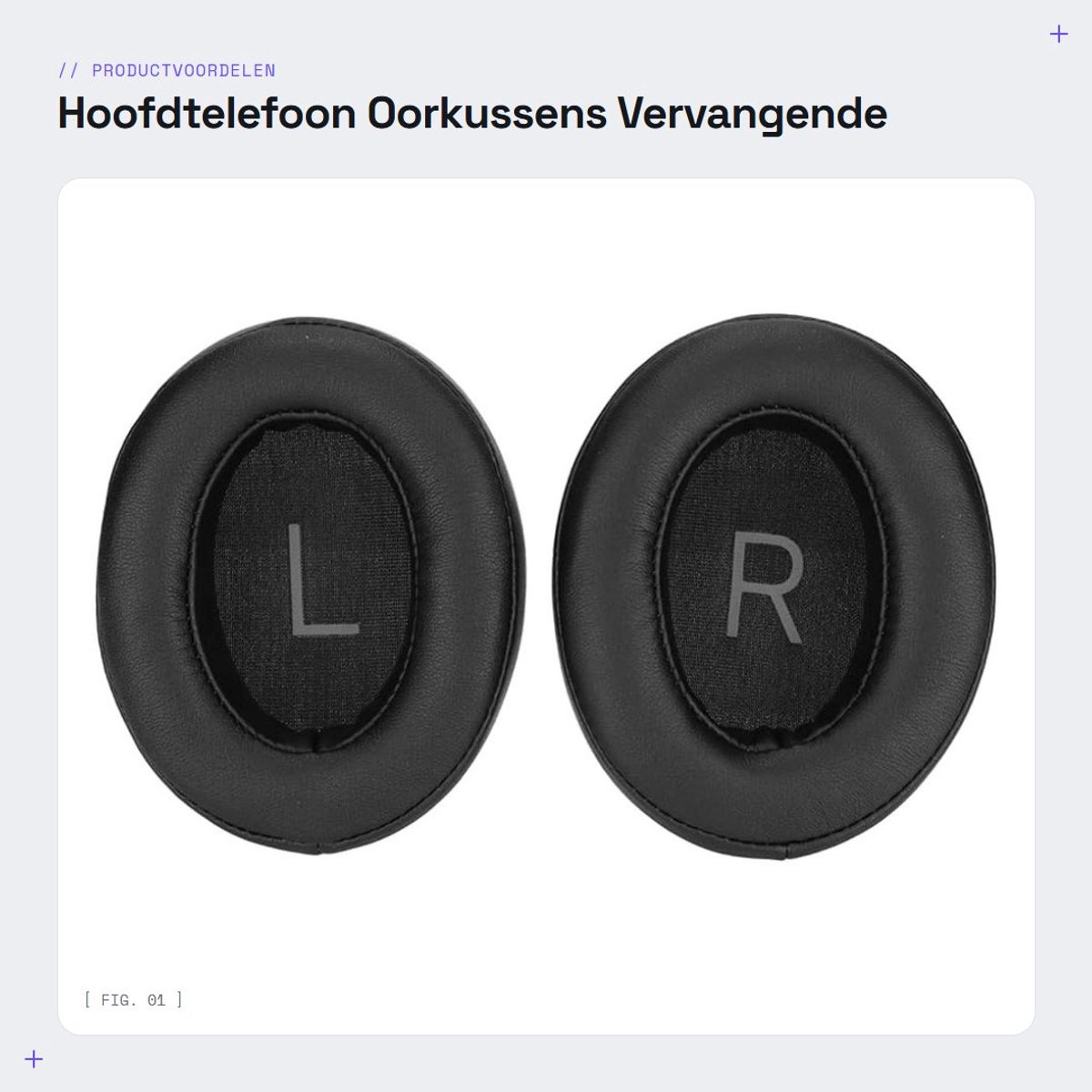 Dailygoods - Hoofdtelefoon Oorkussens - Vervangende Oorkussens - Zachte Spons - Geschikt voor Momentum 3.0 - Duurzaam en Comfortabel - Eiwitleer