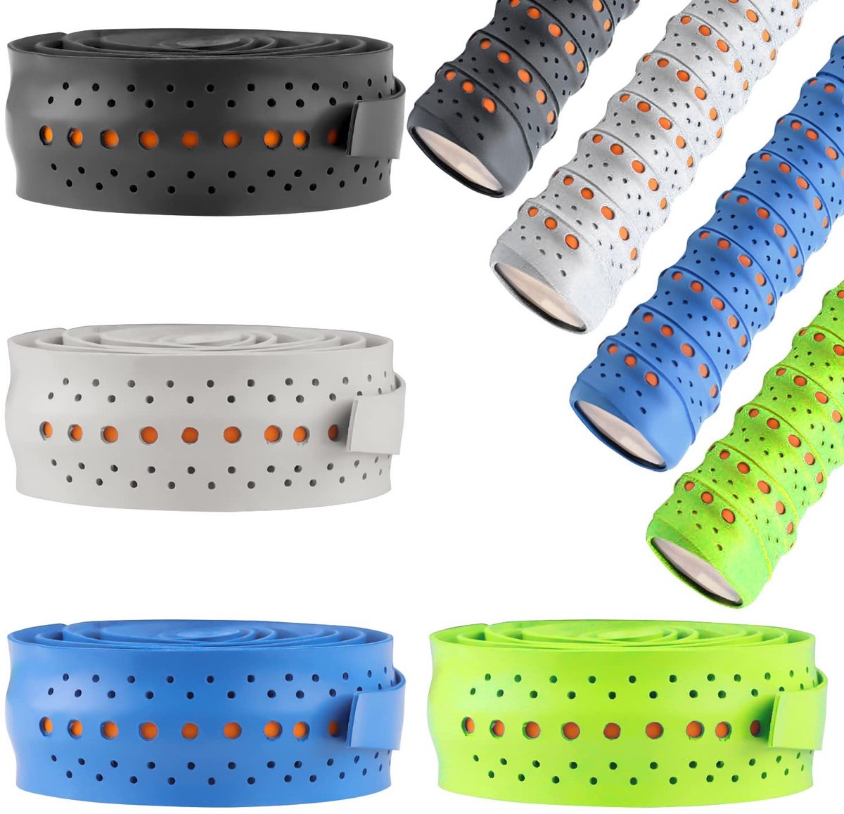 Dailygoods- Gripband Zelfklevend - Racket Grip - Tennisband - Badminton/Squash Grip - Zweetabsorberend - 4 Kleuren beschikbaar - Racketgrip