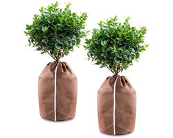 Dailygoods - Hydrogarden Potplanten, beschermende zak, thermische potbescherming, ademend, koudebescherming, vorstbescherming, winterbescherming, planten, tuin, plantenbeschermingszak voor palmen, balkonplanten, 50 x 45 cm (2 stuks
