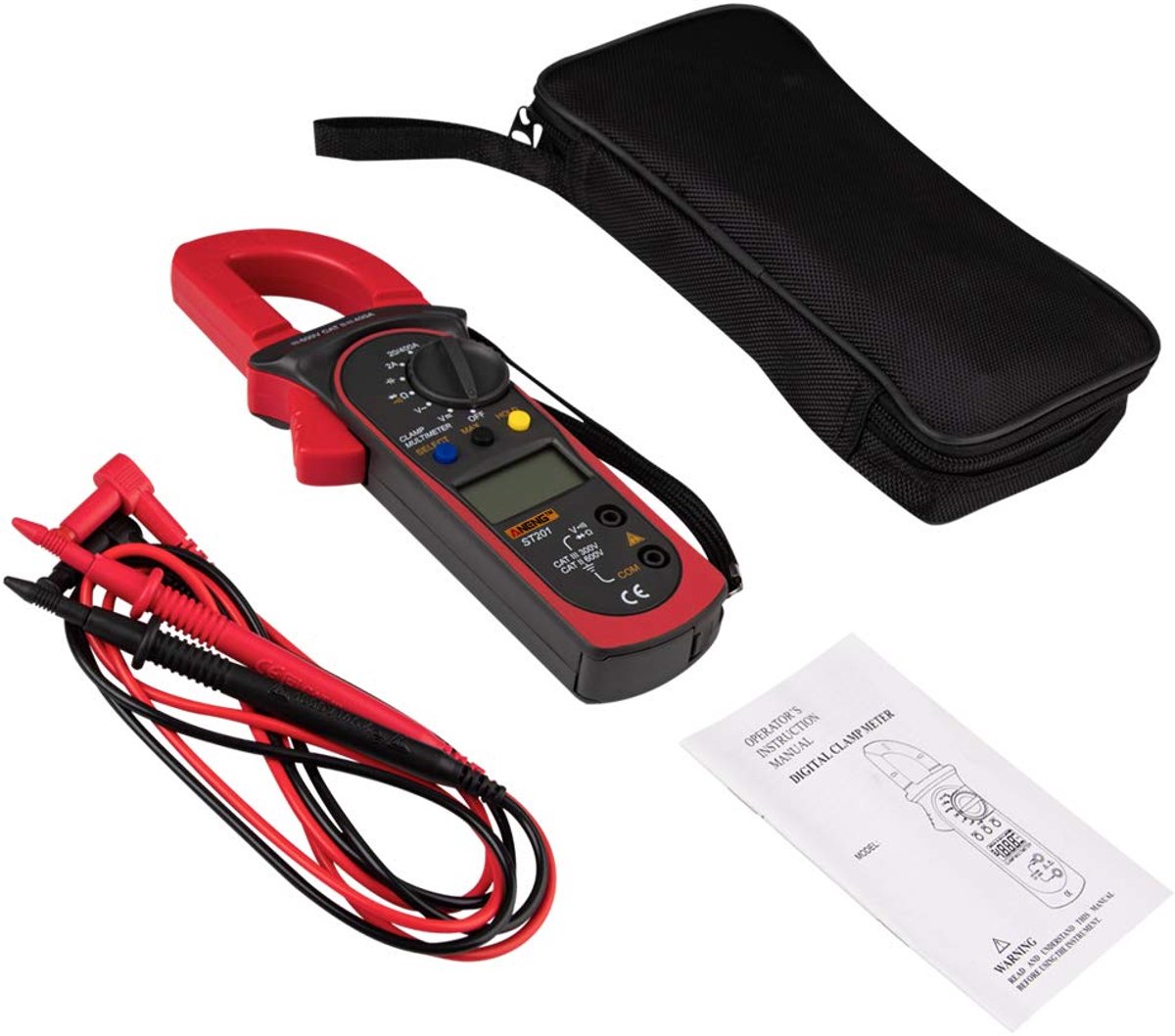 Digitale Multimeter - Stroommeter Tester - Elektrische Metingen - Automatische Bereikinstelling - 4000 Counts - Blauw Rood