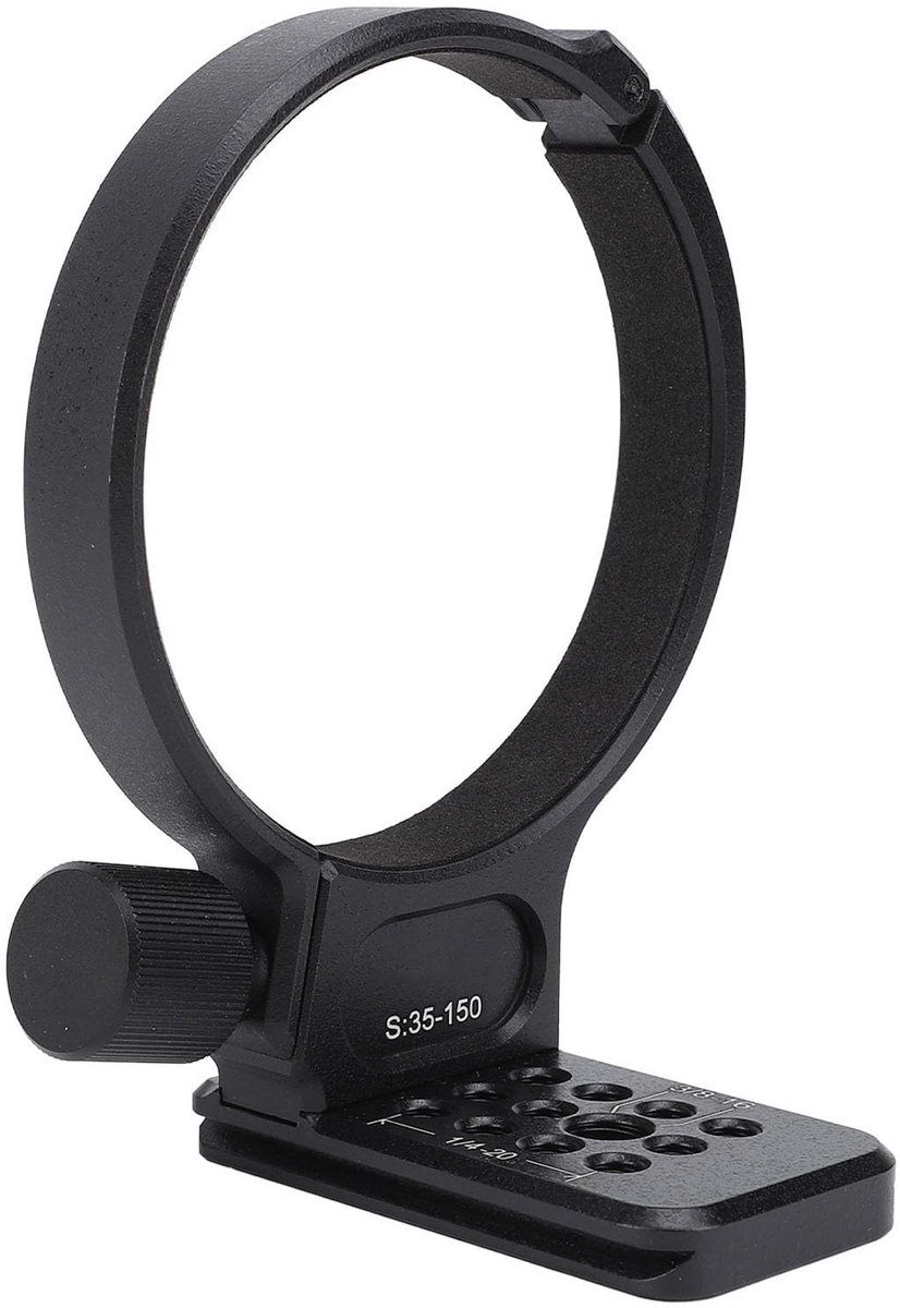 Dailygoods- Statiefbevestigingsring voor Samyang AF 35-150 mm Lens - Aluminium - Snelontgrendelingsplaat 70 mm - 1/4/3/8 Inch Schroefgaten - Slijtvast - Bescherming tegen Krassen - Lensmount
