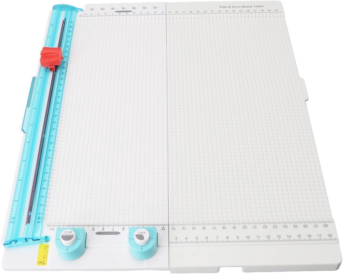 Papiertrimmer Scorebord - Multifunctioneel Papiergereedschap - Kaarten Maken - 7-in-1 Functies - 31 cm Snijbreedte - Grijs