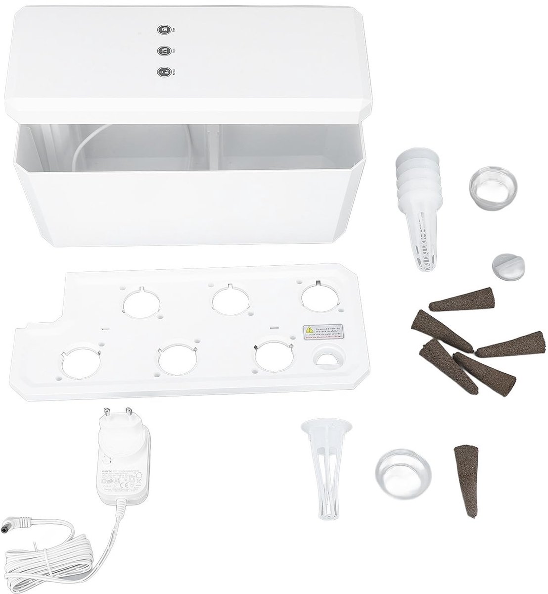 Dailygoods- Hydrocultuursysteem met automatische verlichting - Binnenkweek - Minimaal onderhoud - 23 accessoires - Geschikt voor beginners - Ideaal voor drukke huishoudens - Kweekkast