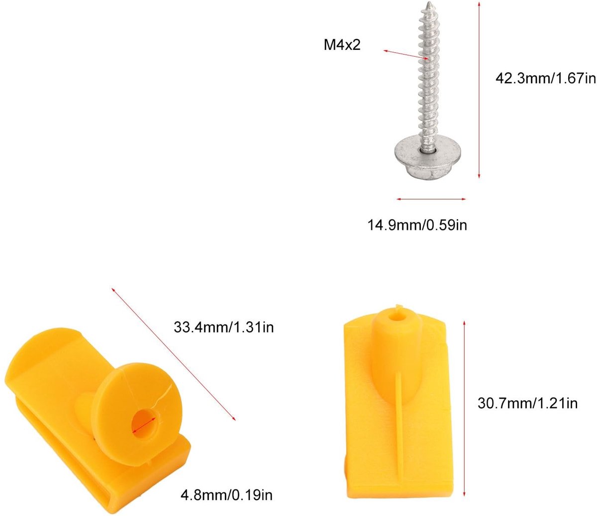 Dailygoods- Ondertray Montageclips 8 Stuks - Bevestigingsclips Auto - Motorbasis Schroefclip - Vervangend Onderdeel A0019913970 - Geschikt voor Smart Fortwo W450/W451