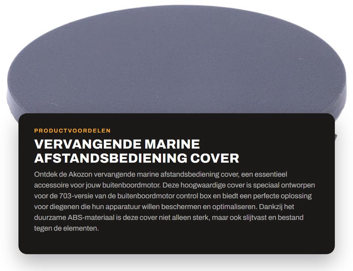 Dailygoods- Afstandsbediening Cover Vervangend - Buitenboordmotor - ABS - Onderdeelnummer 703-48225-00 - Montage 703-versie - 1 Stuk