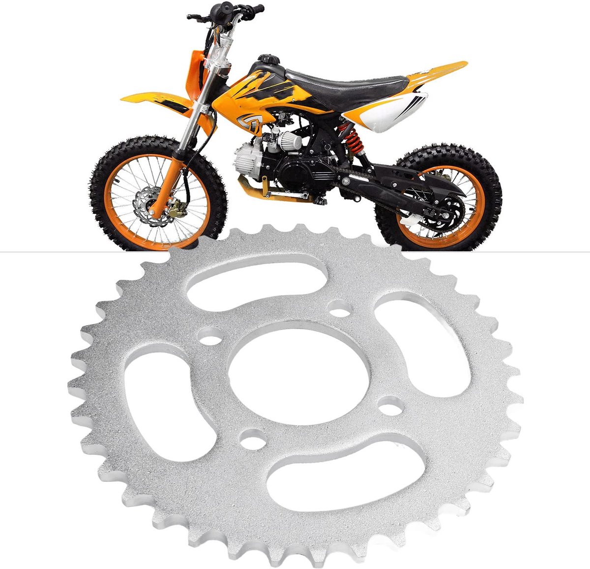Dailygoods- Achtertandwiel 48mm - Tandwiel 37 Tanden - Vervanging - Universele Accessoires - Voor 50cc/90cc/110cc/125cc - Geschikt voor ATV/Dirt Bike/Quad/Trike