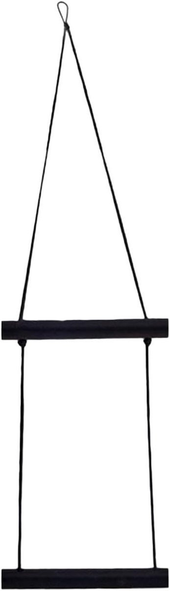 Instap Touwladder - Bootladder Kajak - Veilig Aan Boord - Antislip Grip Schuim - 1.5 Meter Lengte - Zwart