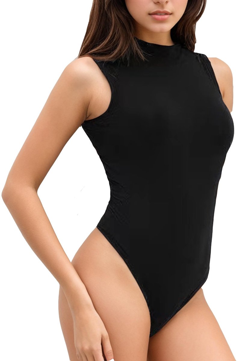 Dailygoods - Dames Bodysuit, sexy tanktop met ronde en vierkante hals
