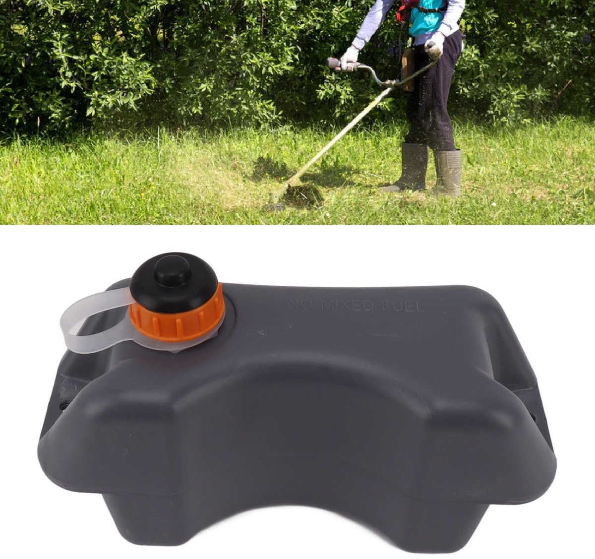 Dailygoods- Grasmaaierreservoir Kunststof Hoge Hardheid - Brandstoftank - Onderdeel Grasmaaier - Duurzaam - Efficiënte Levering - Gewicht 668 g