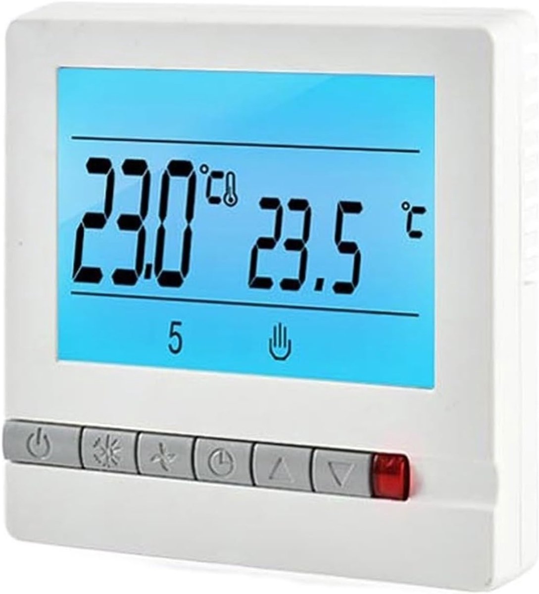 Slimme Thermostaat - Temperatuurregelaar Kamer - Energie Besparen - 7 Dagen Programmerbaar - 86x86x13 mm - Wit