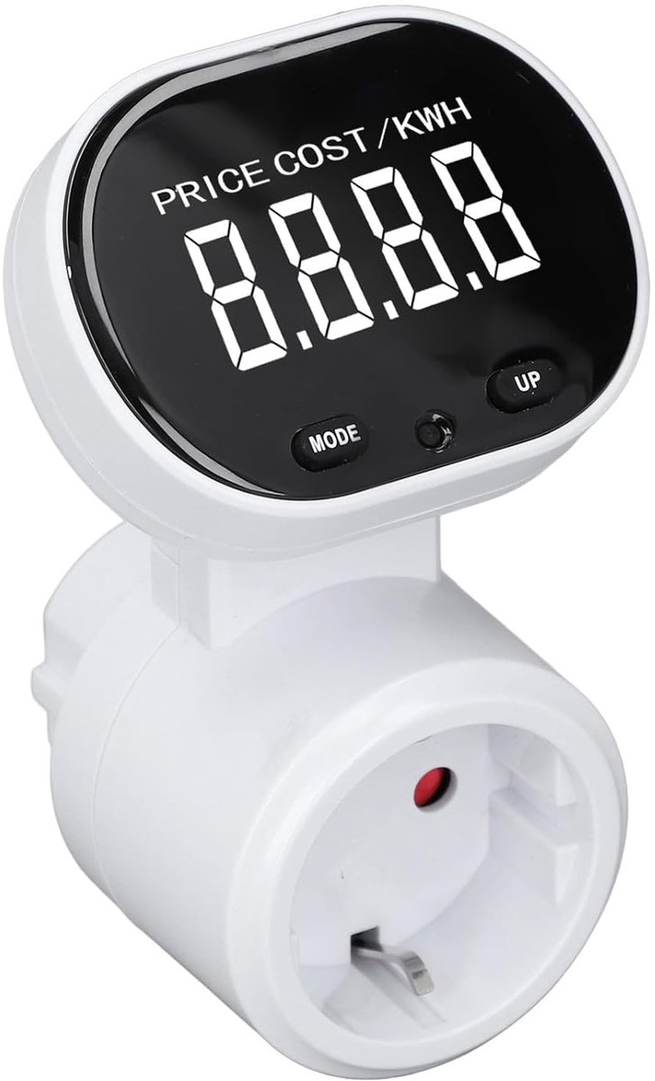 Digitale Energiekostenmeter - Stroommeter Plug - Energieverbruik Meten - Overbelastingsbeveiliging - 16A - Wit