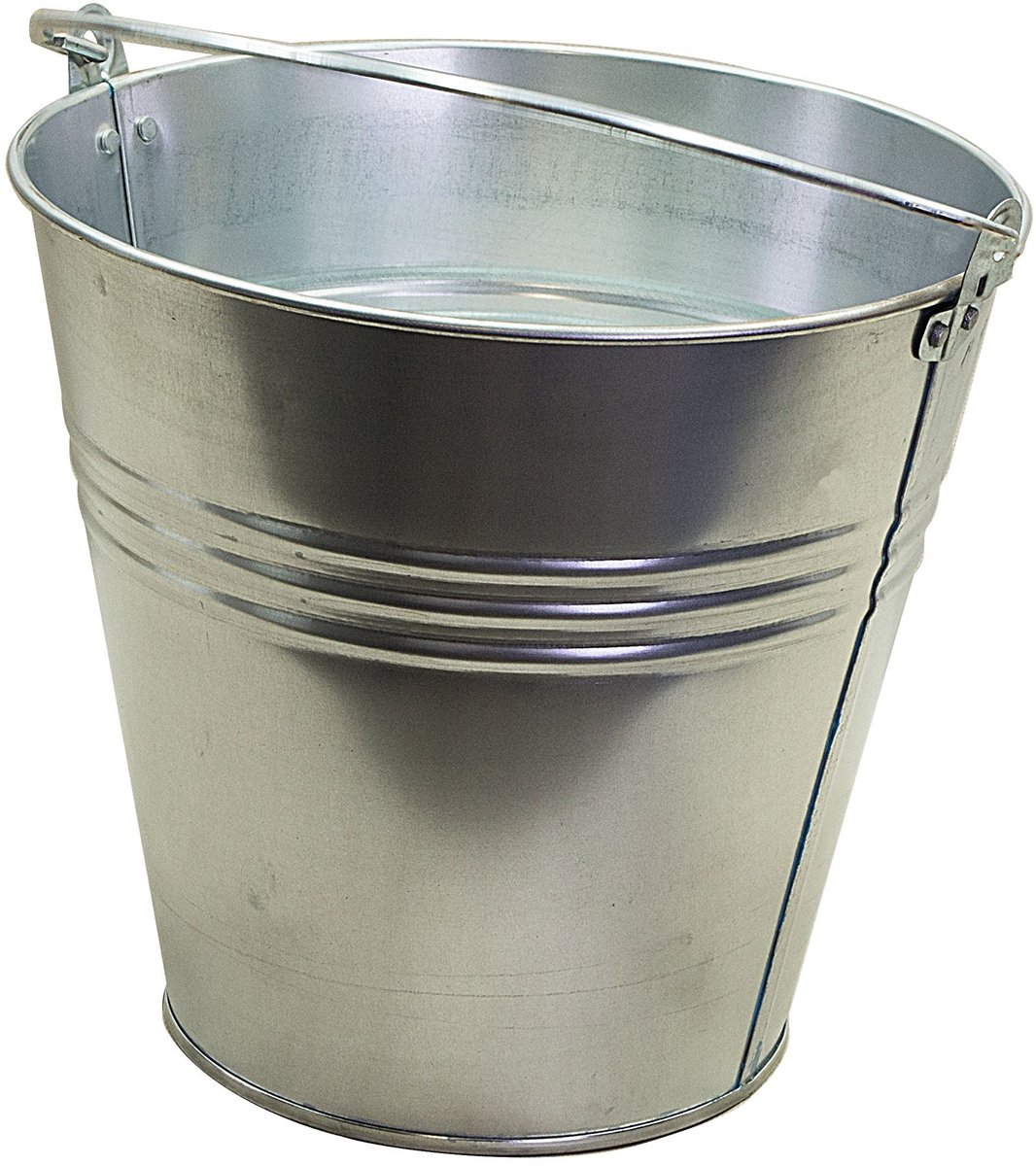 Dailygoods - Zinken Emmer van 15 Liter - Metalen Wateremmer en Plantenemmer
