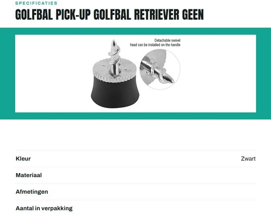 Allecto - Golfbal pick-up - Golfbal retriever - Geen buigen nodig - Rubber - Oefening hulpmiddel - Golfclubaccessoires - Geschikt voor ouderen - Co... van Allecto — afbeelding 5