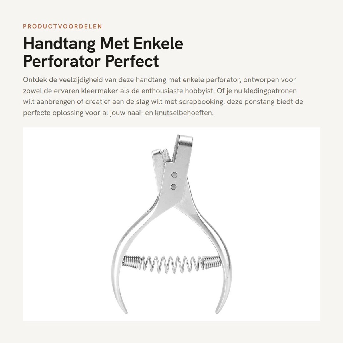 Dailygoods- Handtang Professioneel Ontwerp - Perforator - Kledingpatroon - Handgereedschap - DIY-Ambachten - Ergonomisch Ontwerp