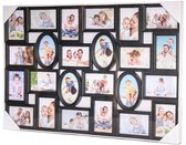Collage Fotolijst - Fotogalerij Lijst - Herinneringen Tonen - 3D-Look Ontwerp - 24 Foto's 86.5cm - Zwart