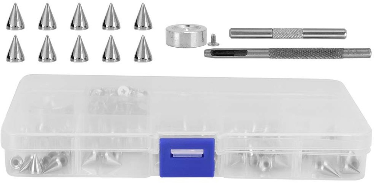 Dailygoods- Klinknagel 200 Sets - Klinknagelschroeven - Decoratie voor Kleding/Tassen - Punkstijl - Stevig en Duurzaam - Hoogwaardige Zinklegering