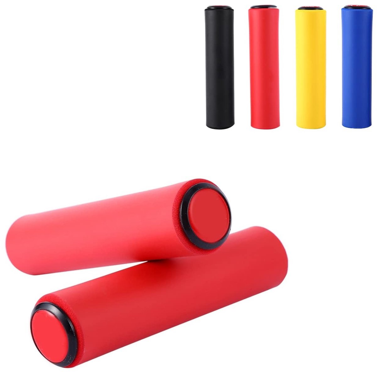 Dailygoods- Stuurgrip Antislip - Schokbestendig - Silicagel - Lichtgewicht - 18 mm Fietsstuur - Comfortabele Grip - Fietsgrip