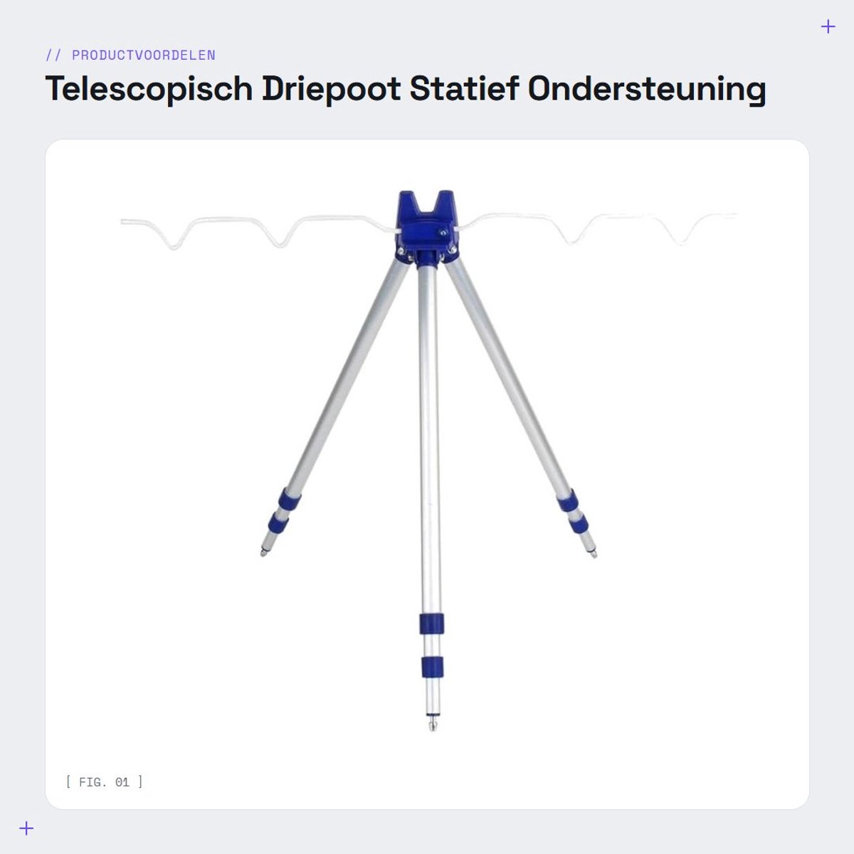 Dailygoods- Driepoot Statief Telescopisch - Ondersteuning voor Hengels - Opvouwbaar - Lichtgewicht - Duurzaam - Ideaal voor Zeevisserij - Hengelstandaard
