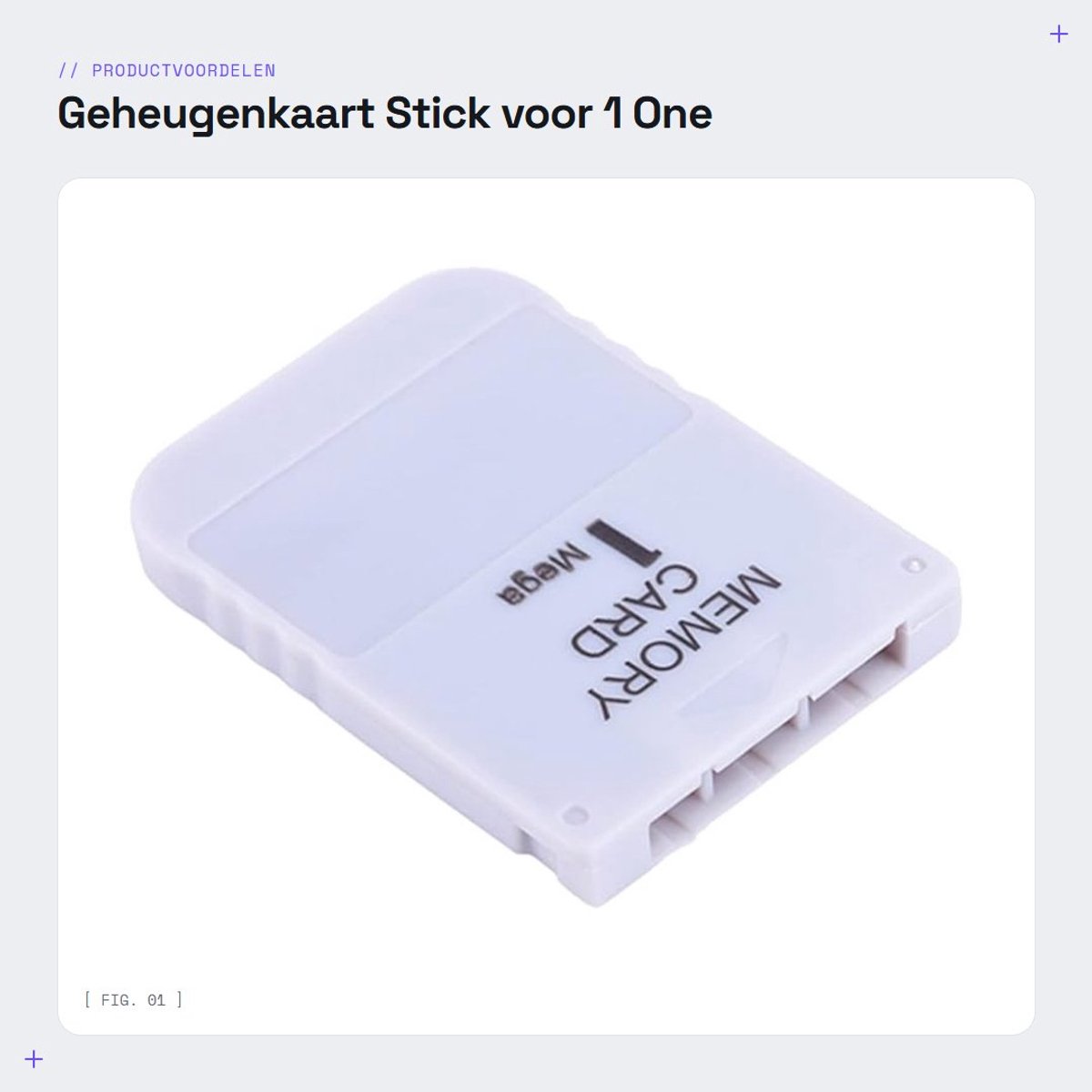 Dailygoods- Geheugenkaart 1 MB - Geheugenkaartstick - Opslagaccessoire - Duurzaam ontwerp - Compatibel met One - Klantenservice ondersteuning - Opslagkaart