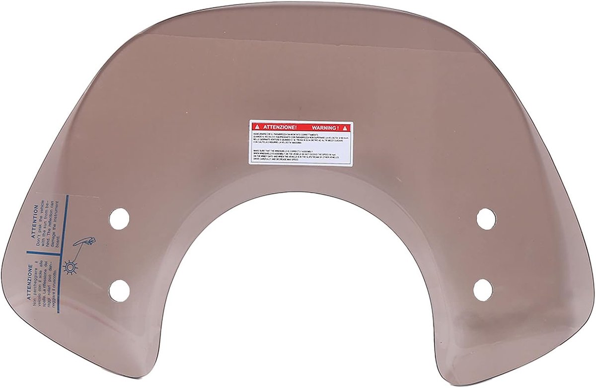Motorfiets Voorruit - Windscherm Deflector - Bescherming Tijdens Rijden - Hoogte Verstelbaar - 43 x 27 x 21 cm - Transparant
