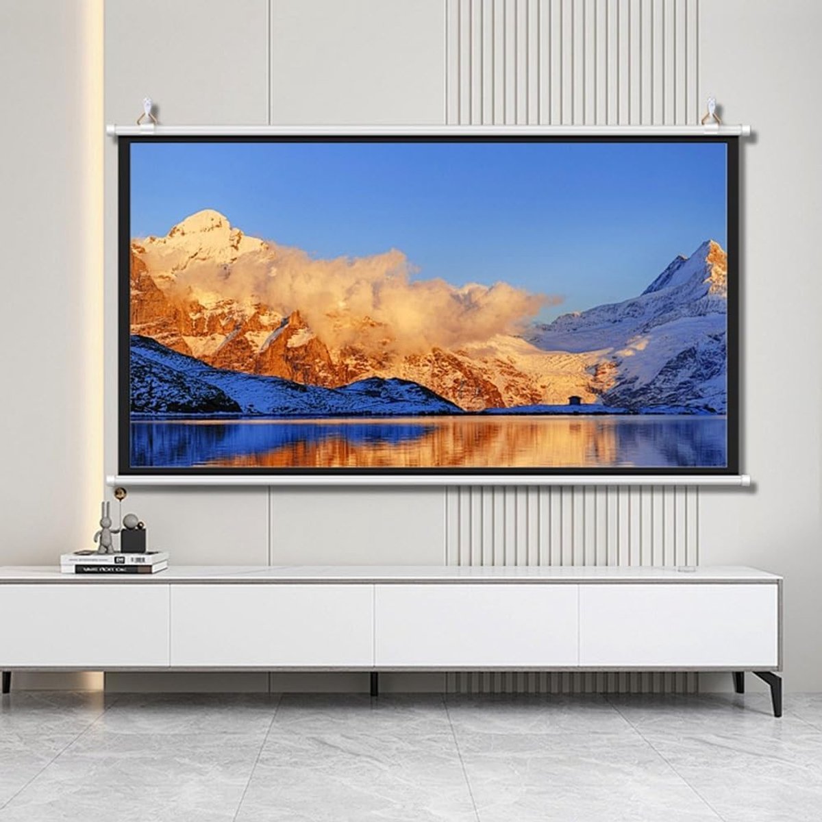 Projectiescherm - Film Scherm - Thuisbioscoop Creëren - Kreukvrij Glasvezel - 72 Inch - Wit