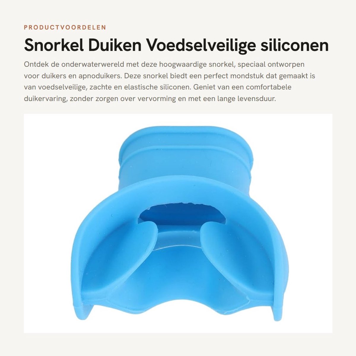 Dailygoods- Snorkel - Voedselveilige Siliconen - Comfortabel Mondstuk - Universele Snorkelset - Verstelbare Band - Duikaccessoire met Lange Levensduur - Duikmondstuk