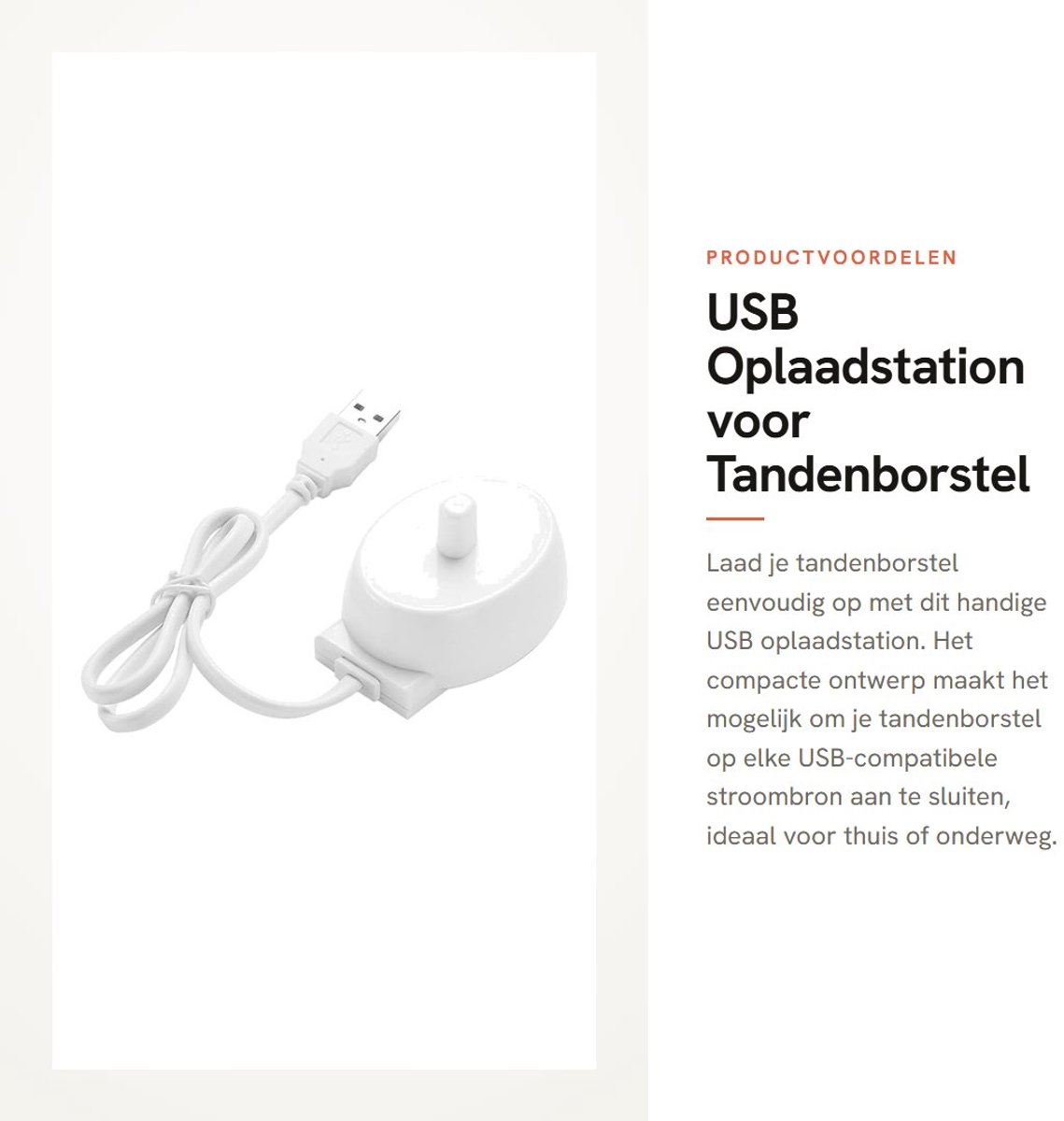 Dailygoods - USB Oplaadstation voor Tandenborstel