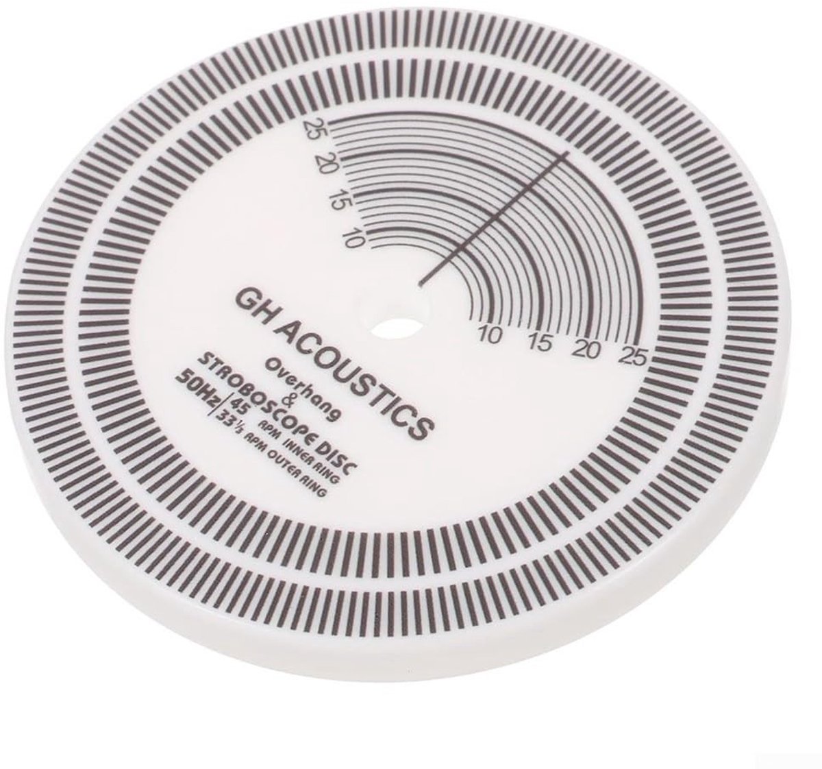 Dailygoody - Vinyl Record Snelheid Meetschijf - LP Snelheidsmeter - Nauwkeurige Rotatiesnelheid Test - 8 x 8 cm - Acryl Strobe Disk - Geschikt voor LP