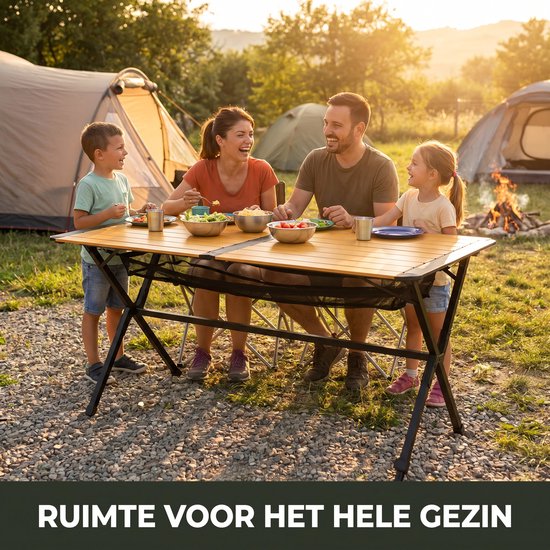Happy Rhino - Roltafel Burleigh - Eettafels - Zwart - 7,6kg - Aluminium plaat - 140 x 80 cm van Merkloos — afbeelding 3