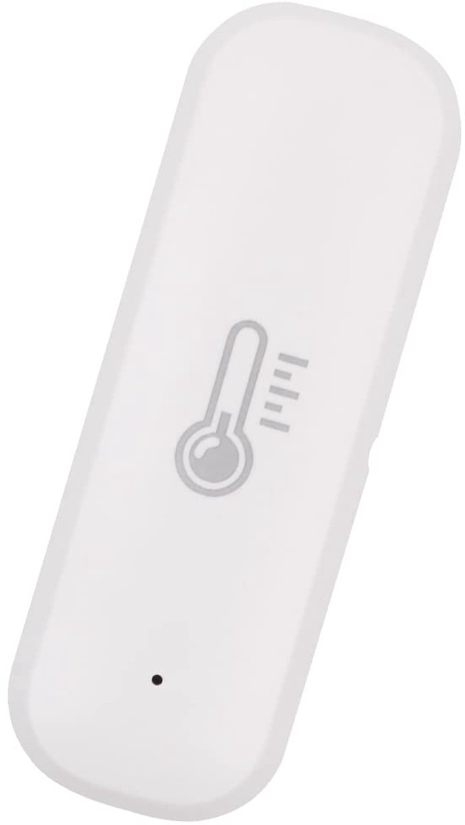 Slimme Temperatuur Sensor - Vochtigheid Meter - Binnenshuis Monitoren - App Bediening - 0-100% RH - Wit