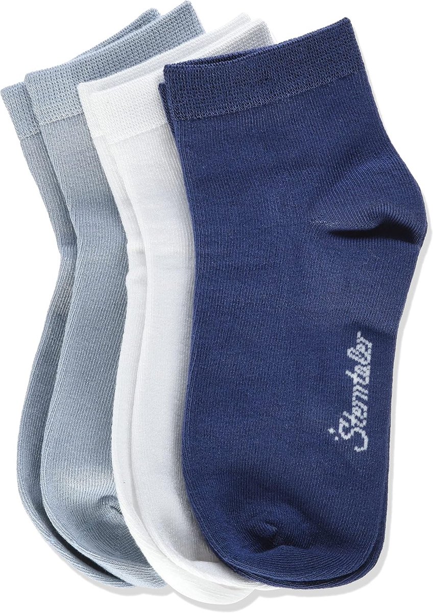 Babysokjes 3-pack - Peutersokken Bamboe - Comfortabel Dragen - Zacht Bamboe Materiaal - 3 Paar - Blauw
