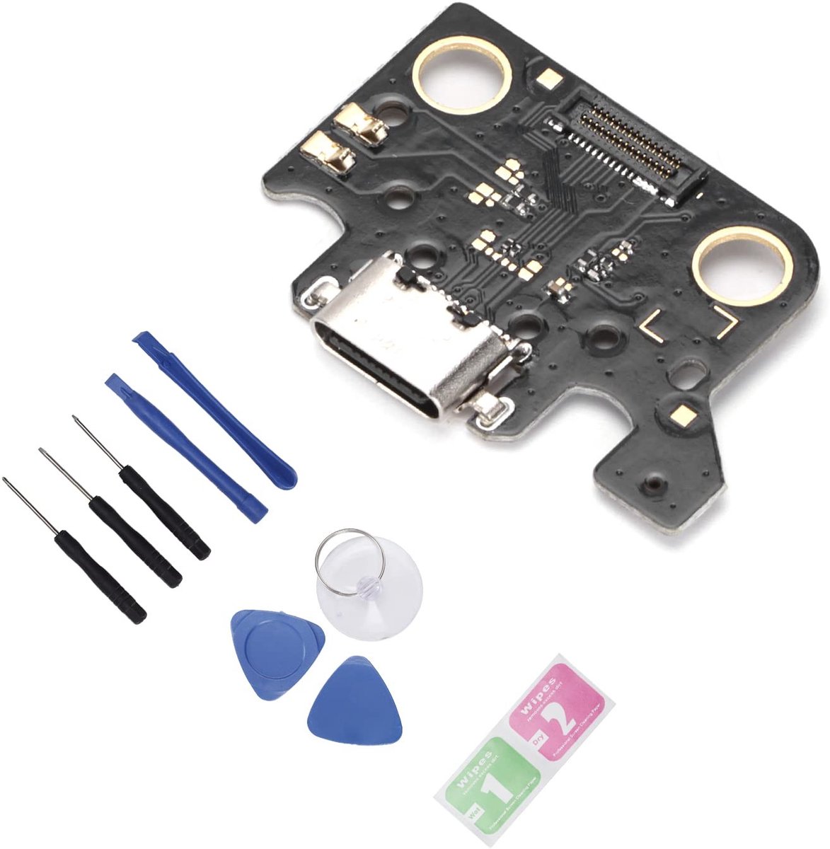 Dailygoods - Vervangende USB-oplaadpoortconnector - Flex-kabel reparatieset - Geschikt voor Tab A7 10,4 Inch - Inclusief schroevendraaier en accessoires