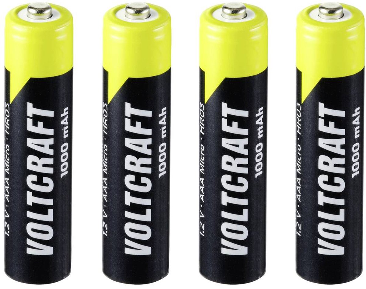 VOLTCRAFT Endurance HR03 Oplaadbare AAA batterij (potlood) NiMH 1000 mAh 1.2 V 4 stuk(s)