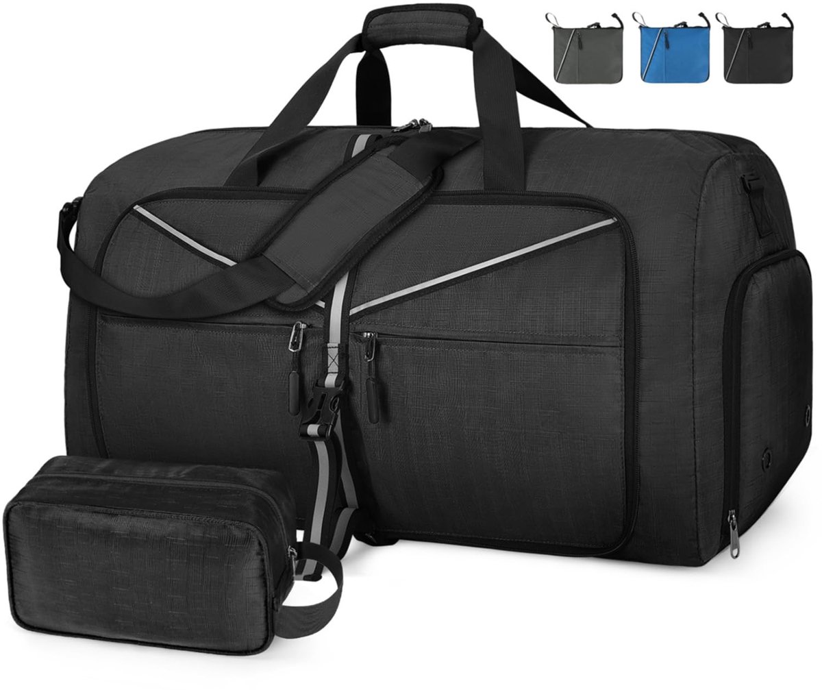 Dailygoods- Reistas 65L - Opvouwbaar - Lichtgewicht - Waterdicht - Weekendtas - Sporttas - Voorzien van binnenzak en toilettas - Duffeltas