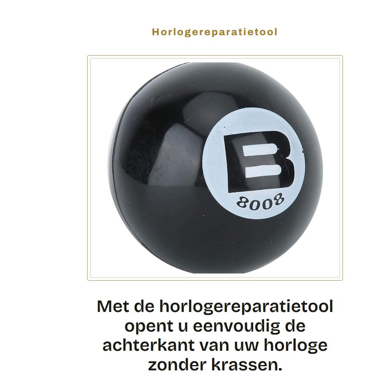 Dailygoods- Horlogereparatietool Lichtgewicht - Horlogekastopener - Rubber - Duurzaam - Compact - Uniek ontwerp met schroefbal