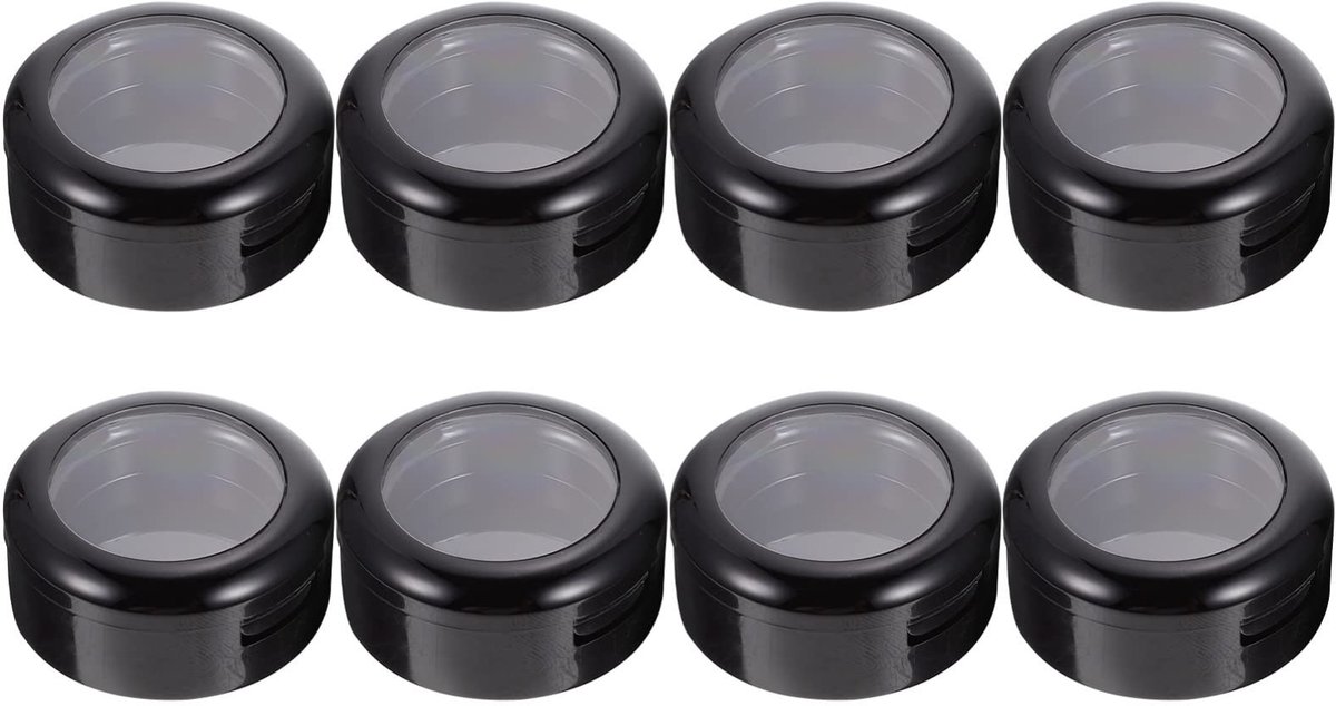 Dailygoods- Oogschaduwdoos 8 stuks - Transparante Make-up Houder - Kunststof - Duurzaam - Lichtgewicht - Veilig in Gebruik - Make-updoos