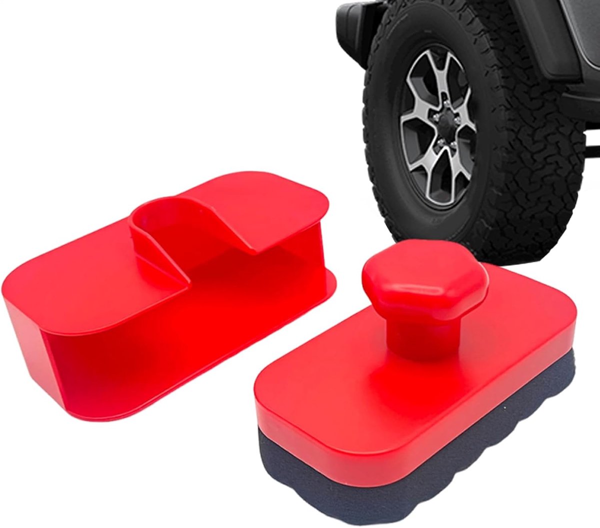 Banden Glans Applicator - Autowas Borstel - Auto Exterieur - Hygiënische Opbergdop - 142 cm Lengte - Honingraat