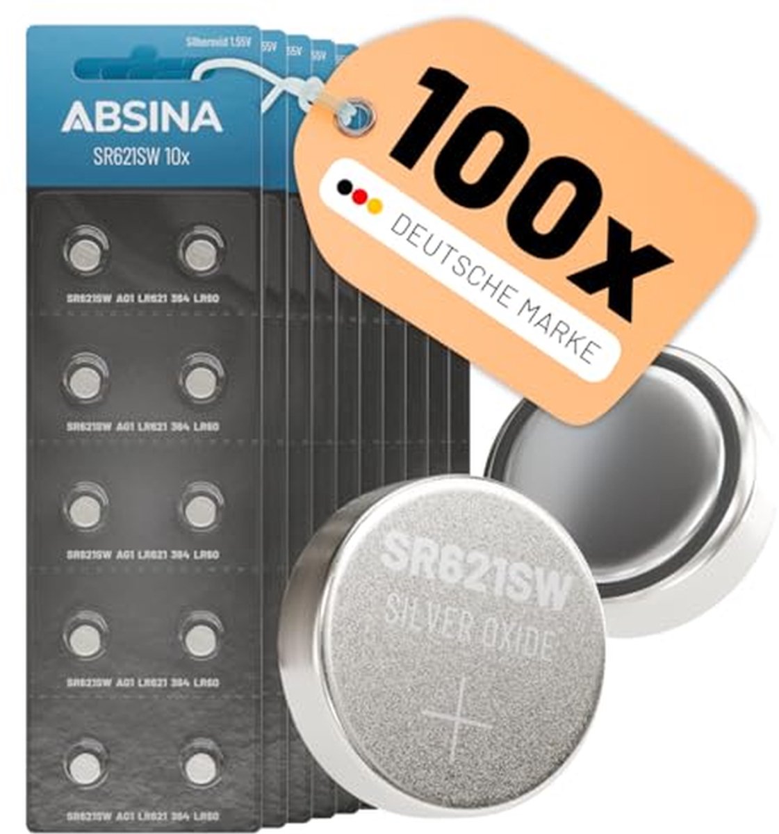 Knoopcel Batterijen - Kleine Batterijen - Apparaten Voeden - Lange Houdbaarheid - 100 Stuks - Zilver