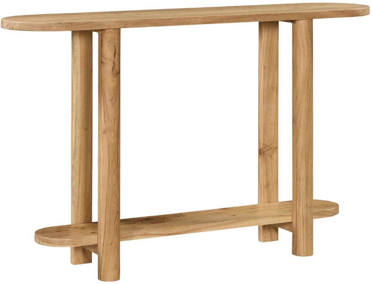 sweeek - Sidetable van acaciahout met 2 niveaus ovaal - sana