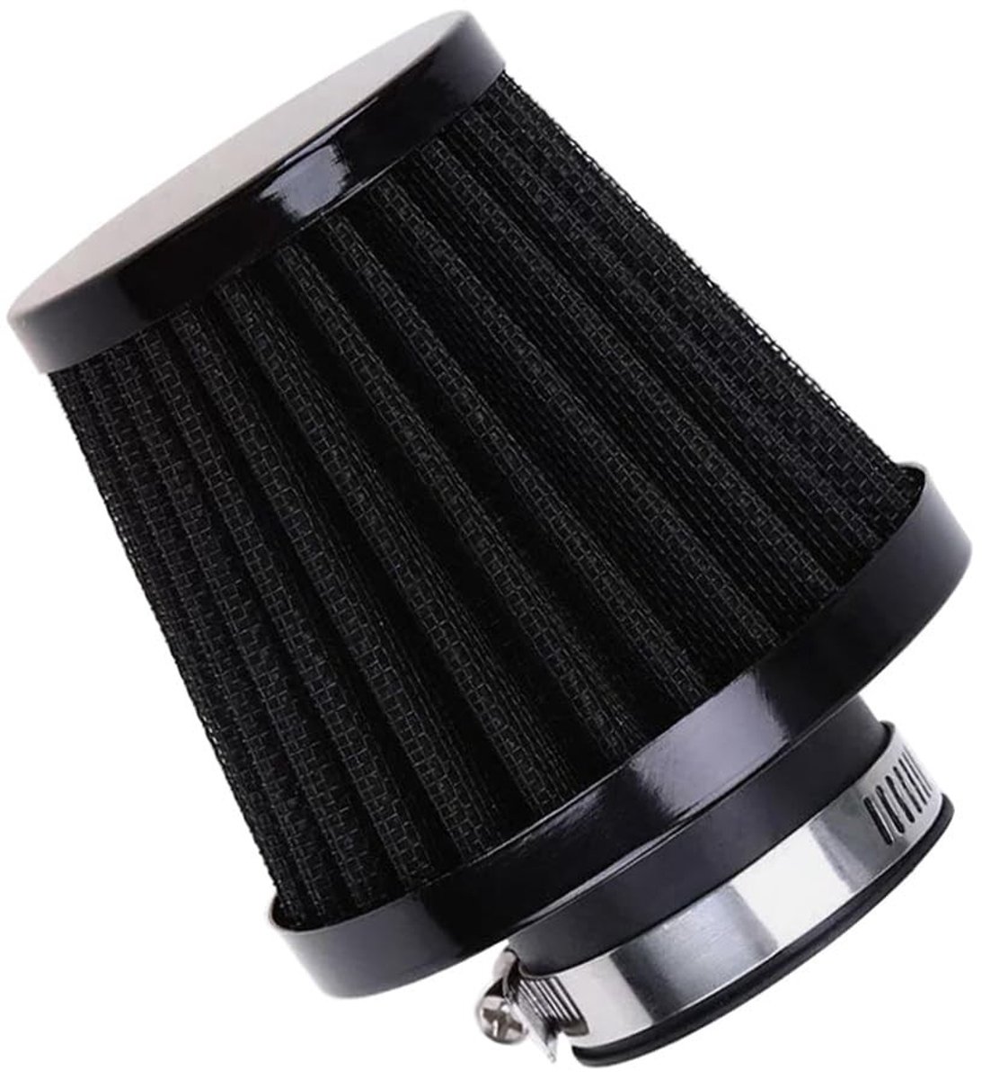 Dailygoods - Motorfiets Luchtfilter - Universeel - Verbeterde luchtstroom - Zwart - Geschikt voor Scooter Dirt Pit Bike - 38mm 39mm 40mm