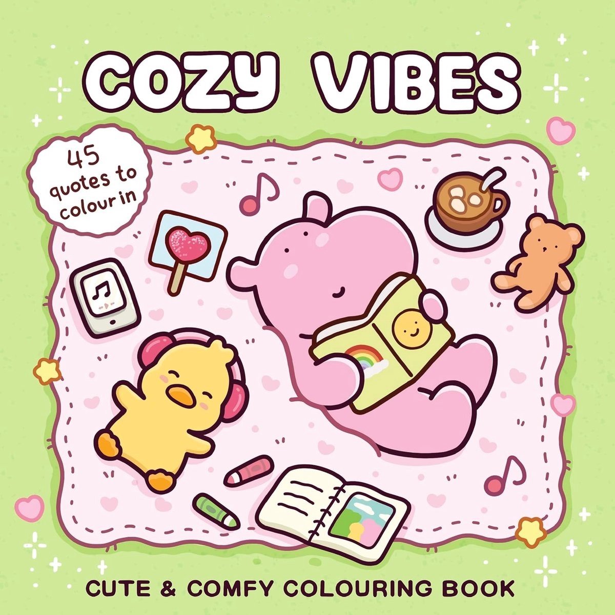 Cozy Vibes: Kleurboek voor Volwassenen en Tieners met Schattige en Licht Hartverwarmende Momenten voor Ontspanning (Cute & Comfy Coloring) – Paperback – 12 januari 2026