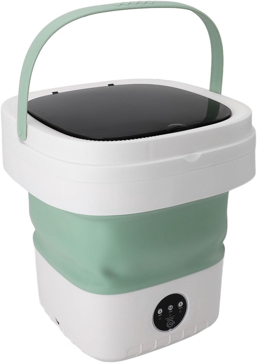 Draagbare Wasmachine Opvouwbare Machine Kleine Was Geïntegreerde Centrifuge 12 Liter Groen