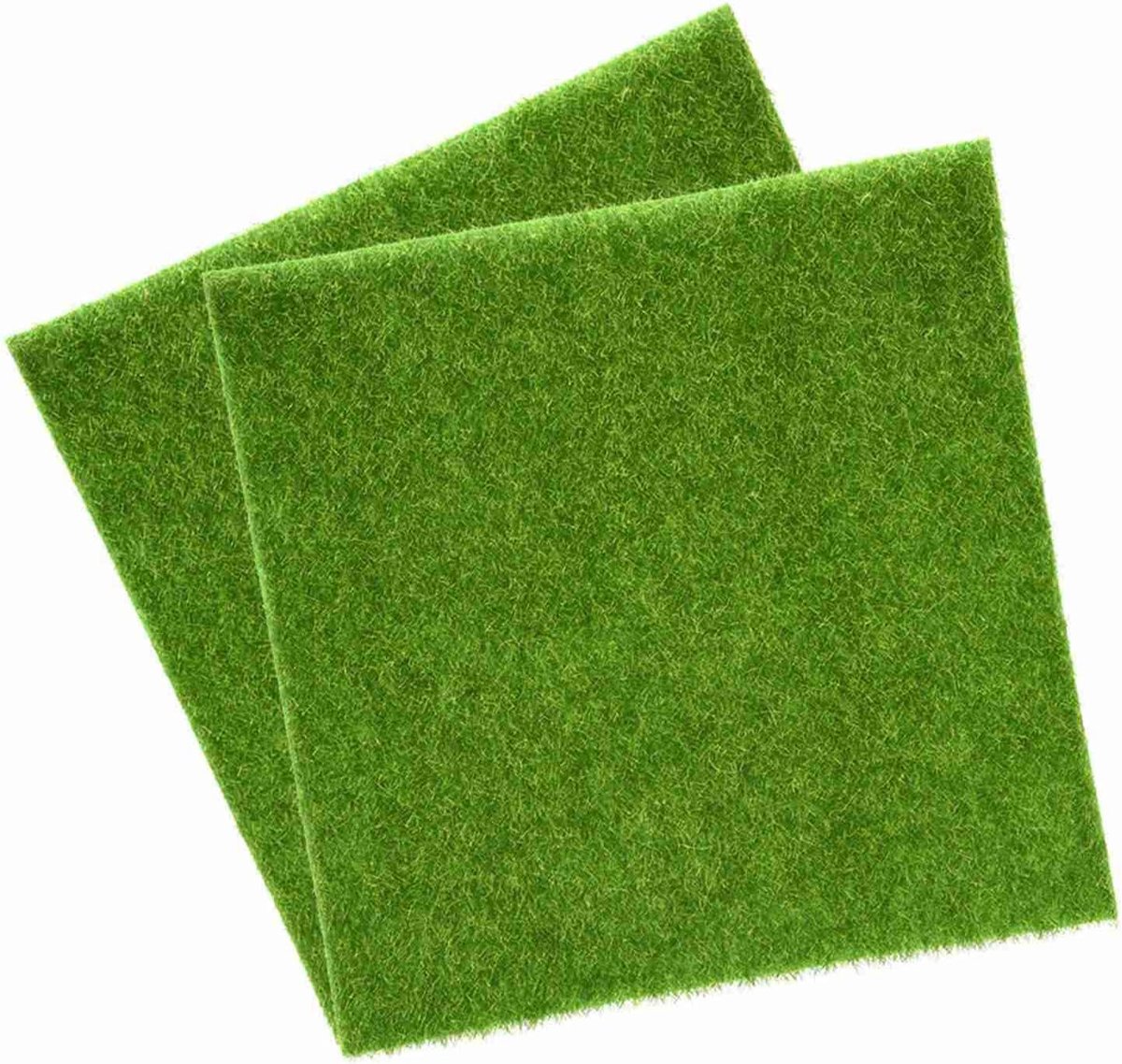 Kunstgrasmat - Miniatuur gras - Hobby projecten - Realistisch en wasbaar - 15x15cm - Groen