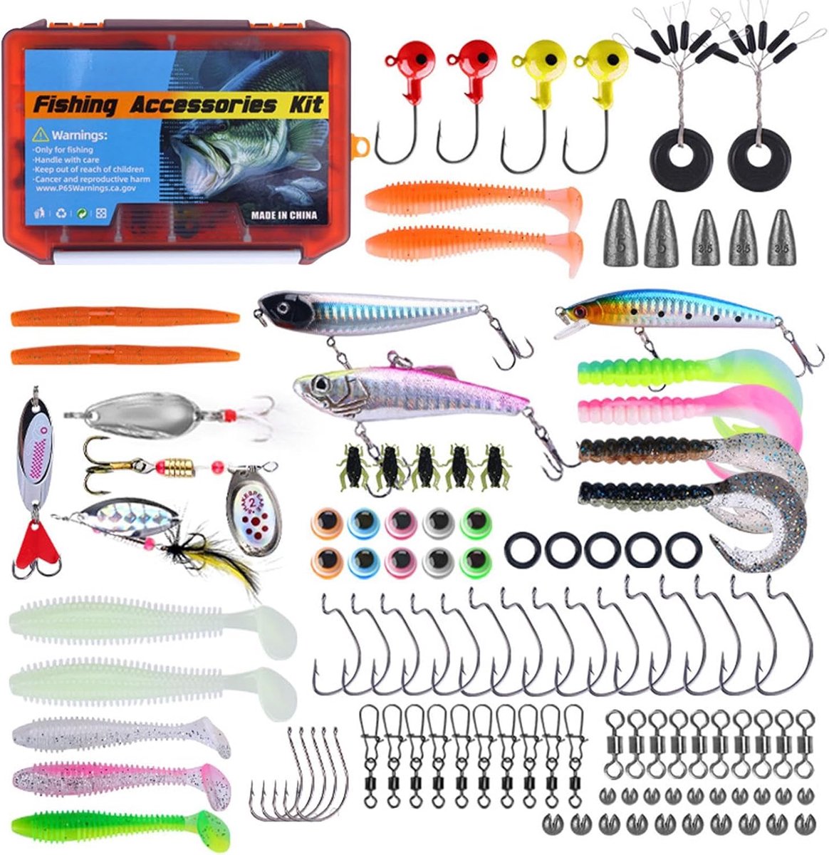 Kunstaas Set - Vis Lokaas - Vissen in Zoetwater - Met Opbergdoos - 21x15x2 cm - Niet gespecificeerd