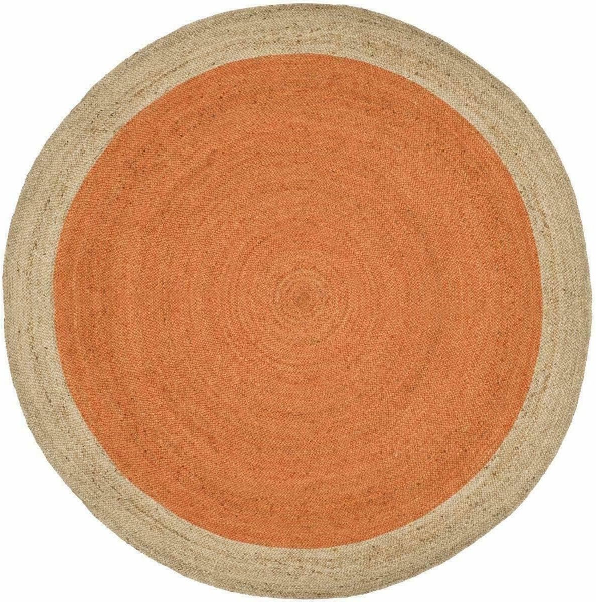 Jute Vloerkleed - Rond Kleed - Woonkamer Decoratie - Handgeweven Kwaliteit - 200 cm Rond -