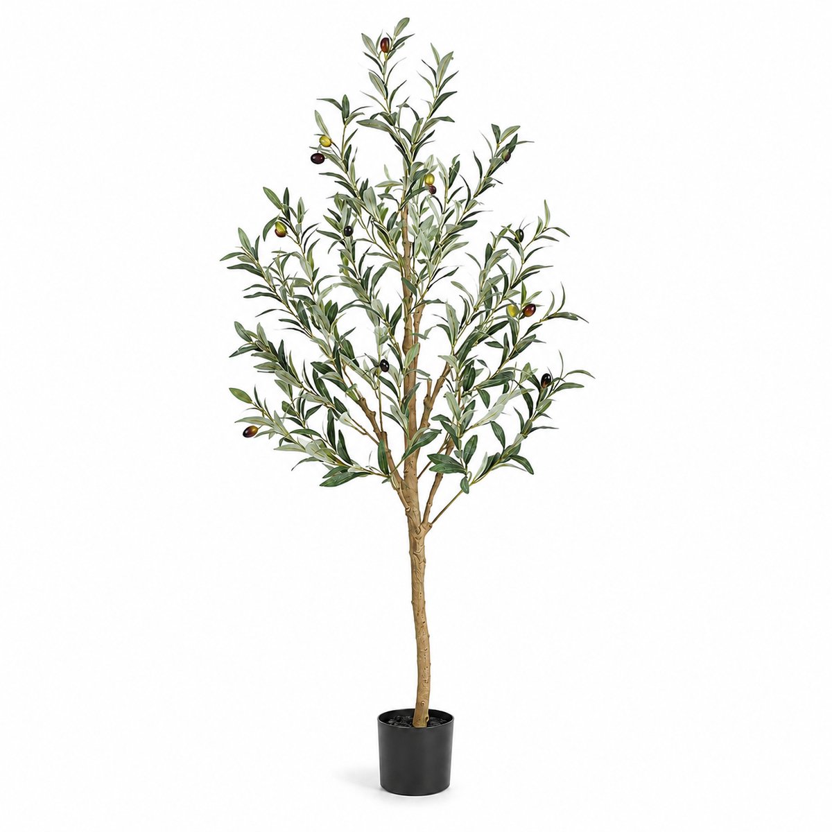 Gloovon® - Kunstplant - Olijfboom - 122cm - Onderhoudsvrij - Geschikt voor binnen en buiten